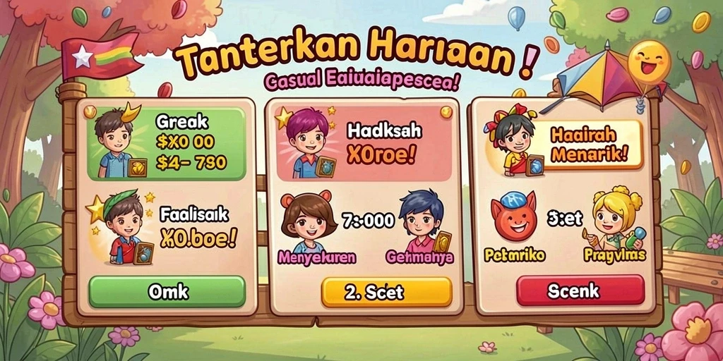 big77 - Varian karakter yang beragam untuk dipilih.